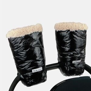 7 A.M. Enfant Black Polar Warmmuffs Stroller Mittens